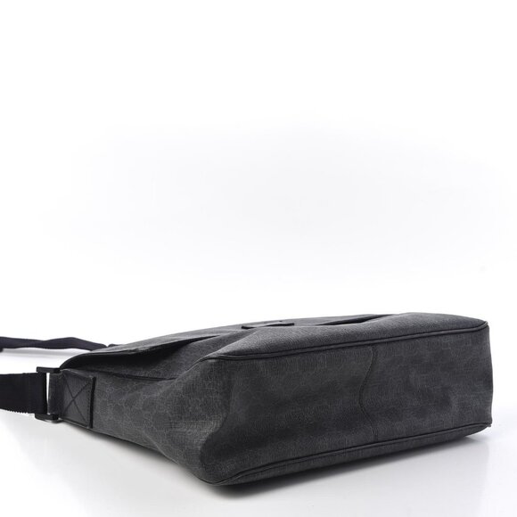 Authentic Gucci GG Plus Large Crossbody Bag Messenger Web Canvas Black Mens - Picture 2 of 10